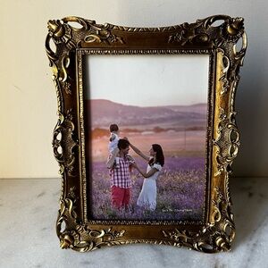 Elegant Gold Ornate lace  Picture Frame for 5”x7” photo